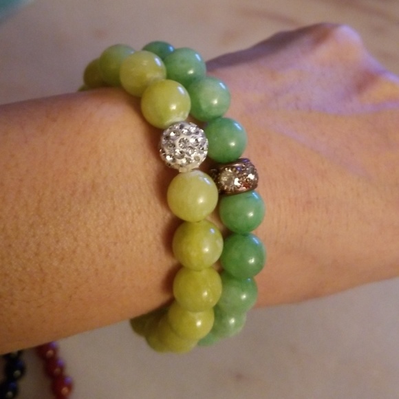 Green set of 2 Bracelets - Picture 1 of 4